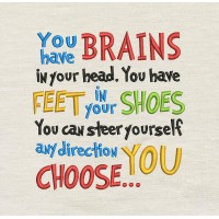 You Have Brains embroidery design