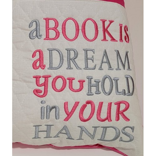 A book is a dream embroidery design