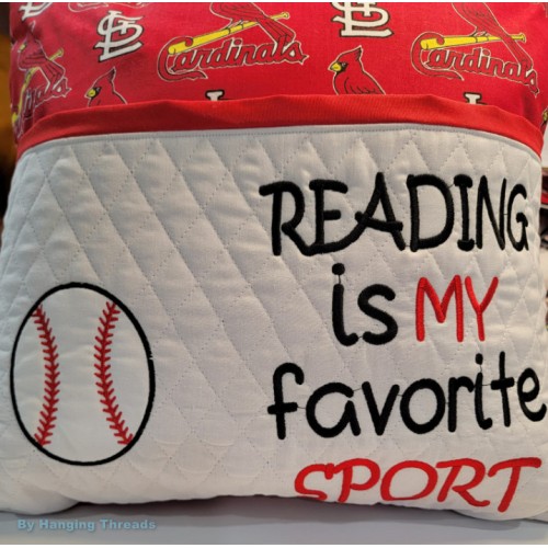 Baseball with reading is my favorite sport reading pillow