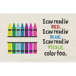Crayon with I Can Read Reading Pillow