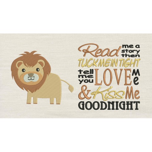 Lion with read me a story Reading Pillow