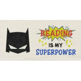 Batman mask Reading is My Superpower reading pillow