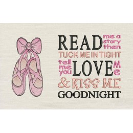 Ballet shoes with Read me a story Reading Pillow