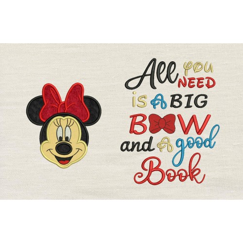 Minnie mouse face all you need Reading Pillow