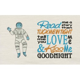 Astronaut read me a story reading pillow