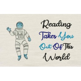 Astronaut reading takes you world Reading Pillow