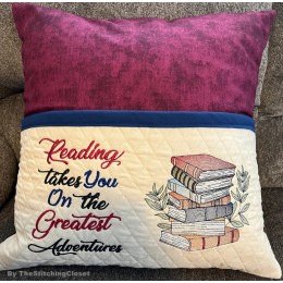 Books with Reading takes you Reading Pillow