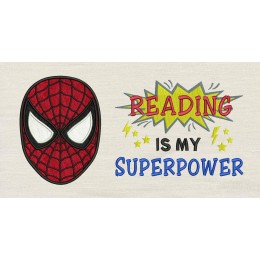 Spiderman Face With Reading Is My Super Power