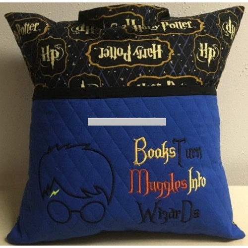 Harry Potter With Books Turn Reading Pillow