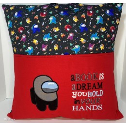 Among Applique a book is a dream reading pillow