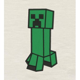 Minecraft Creeper embroidery design