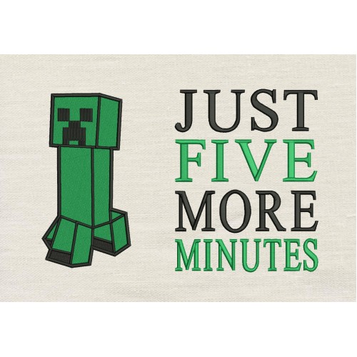 Minecraft Creeper with just five Reading Pillow