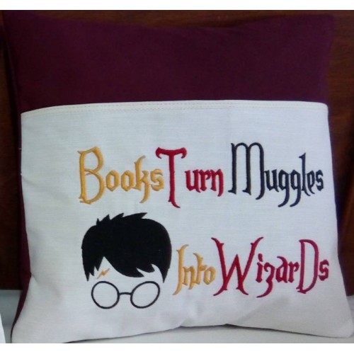 Books turn harry potter reading pillow