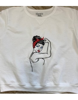 Rosie The Riveter Embroidery design