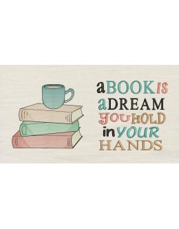 Books And Coffee with A book is a dream Reading Pillow