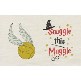 Golden Snitch With Snuggle embroidery design