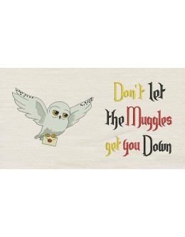 Owl Hedwig With Don't let Reading Pillow