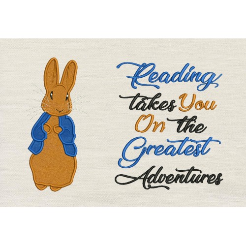 Peter Rabbit Applique Reading takes you reading pillow Peter Rabbit Applique Reading takes you reading pillow