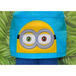 Minions Hooded Towel Embroidery Design