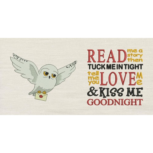 Owl Hedwig With Read me a story Reading Pillow