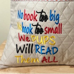 No book too big Embroidery Design