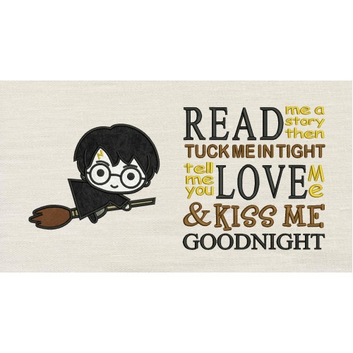 Harry Potter Broom Read me a story Reading Pillow