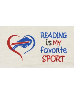 Buffalo Bills with reading is my favorite sport reading pillow