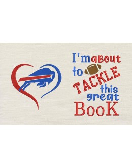 Buffalo Bills with I'm about reading pillow