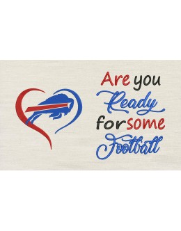 Buffalo Bills with Are You Ready reading pillow