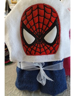 Spiderman Hooded Towel In the hoop embroidery design