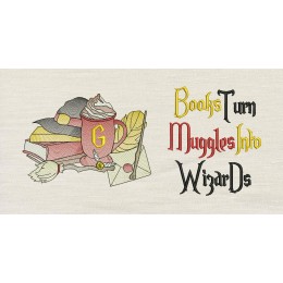 Wizard Books With Books Turn Reading Pillow