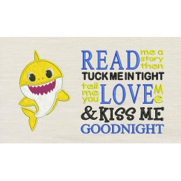 Baby shark with Read me a story reading pillow