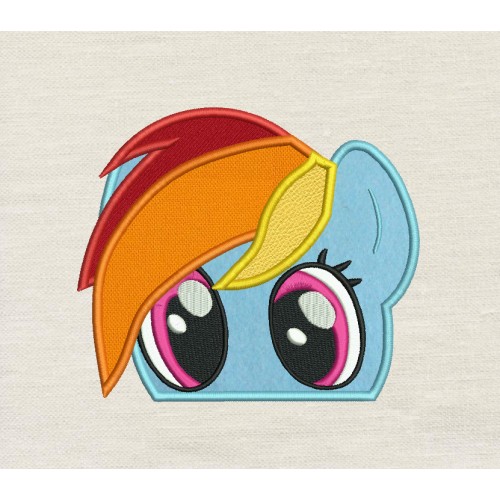 Fluttershy Hooded Towel In the hoop embroidery design