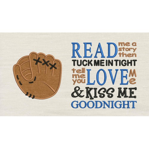 Baseball Glove with Read me a story reading pillow