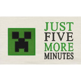 Just five with Minecraft applique Reading Pillow Just five with Minecraft applique Reading Pillow