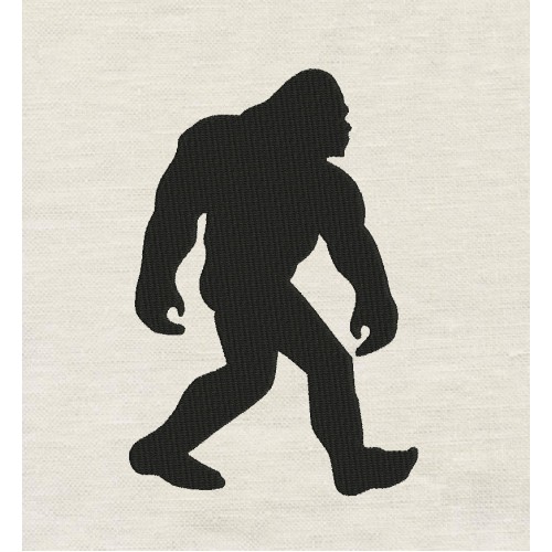 Bigfoot Silhouette embroidery design