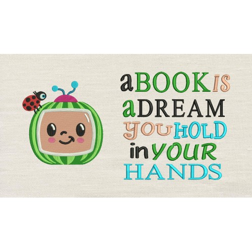 Cocomelon with a book is a dream Reading Pillow