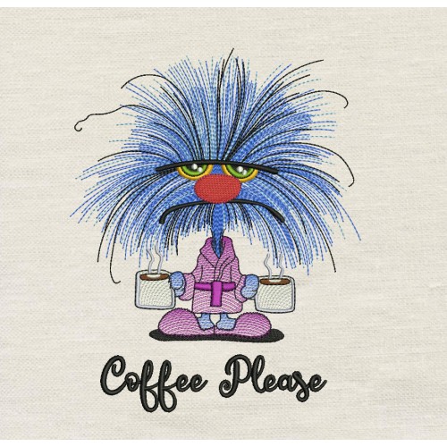 Coffee Please embroidery design