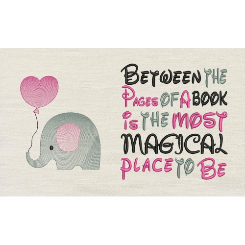 Elephant with balloon Between the Pages