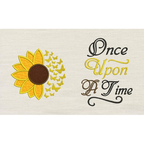 Sunflower butterflies With Once upon Reading Pillow