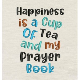 Happiness embroidery design