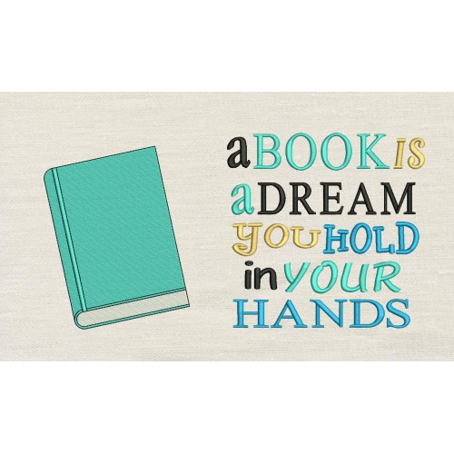 Book with A book is a dream Reading Pillow