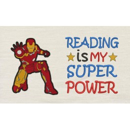Iron man with Reading is My Superpower