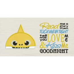 Baby shark face with Read me a story Reading Pillow