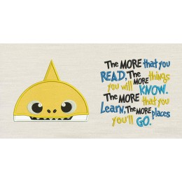 Baby shark face with The more that you read