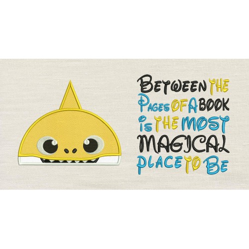 Baby shark face with Between the Pages