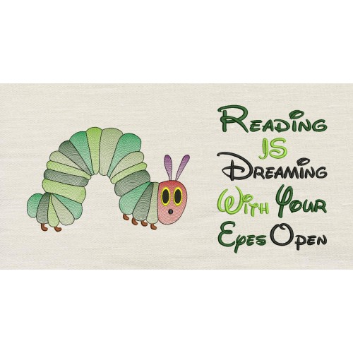 Hungry Caterpiller with Reading is dreaming