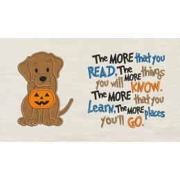 Halloween Dog with The more that you read