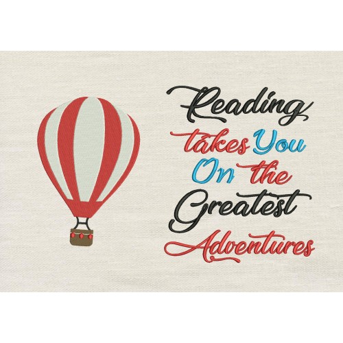 Air Balloon with Reading takes you Reading Pillow