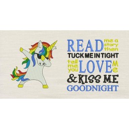 Rainbow Unicorn with Read me a story Reading Pillow
